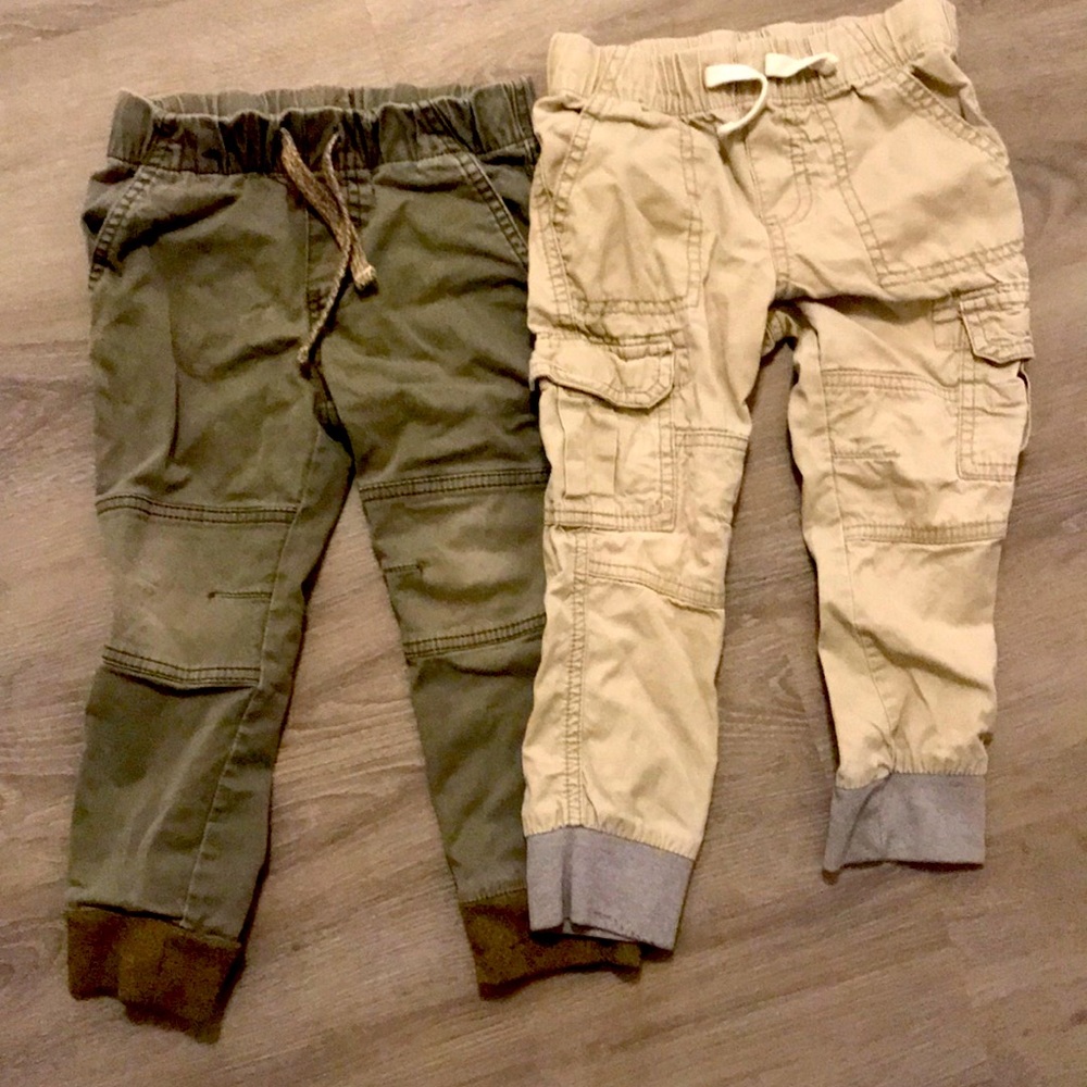 Jogger set khaki & green
